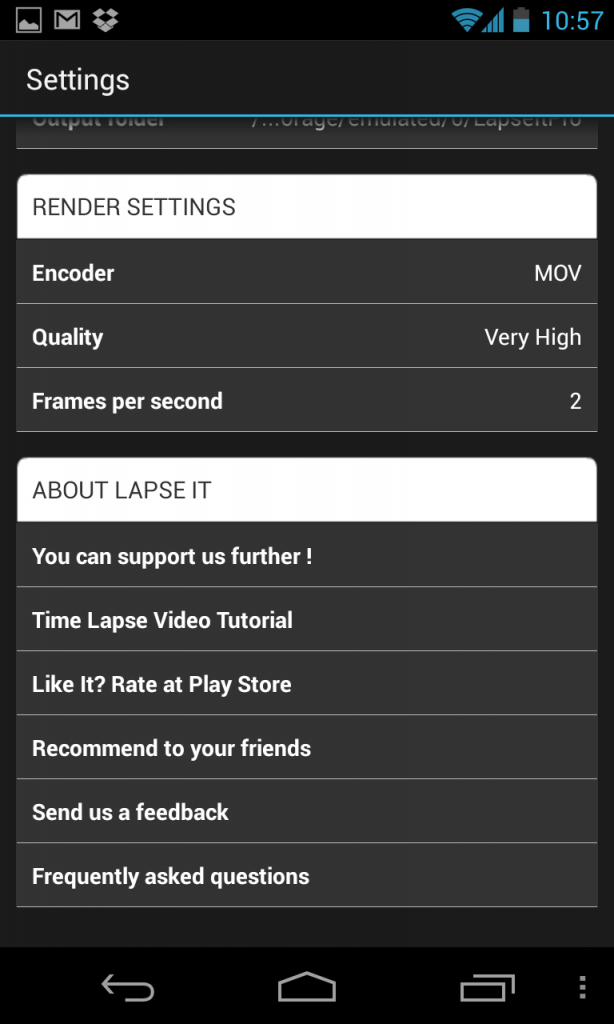 Lapse It Pro Preferences