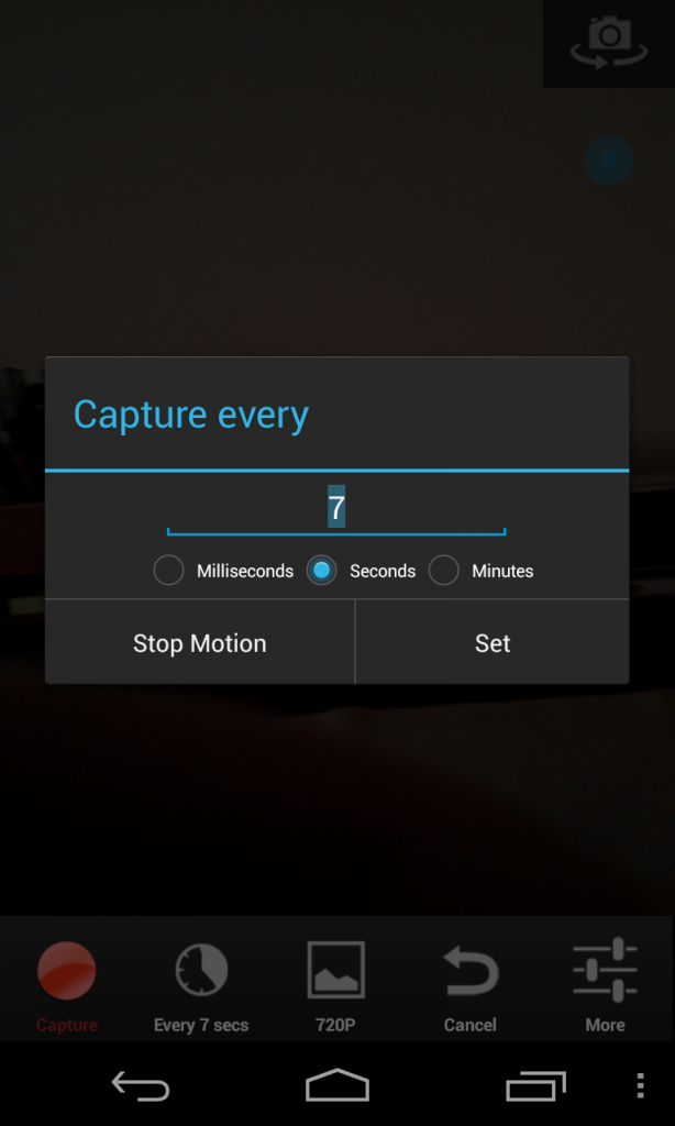 Capture interval