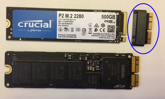 Apple vs. non-Apple blade SSD's with adapter