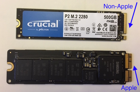 Apple blade SSD versus non-Apple blade ssd