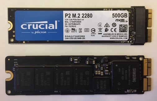 Apple vs. non-Apple blade SSD's with adapter